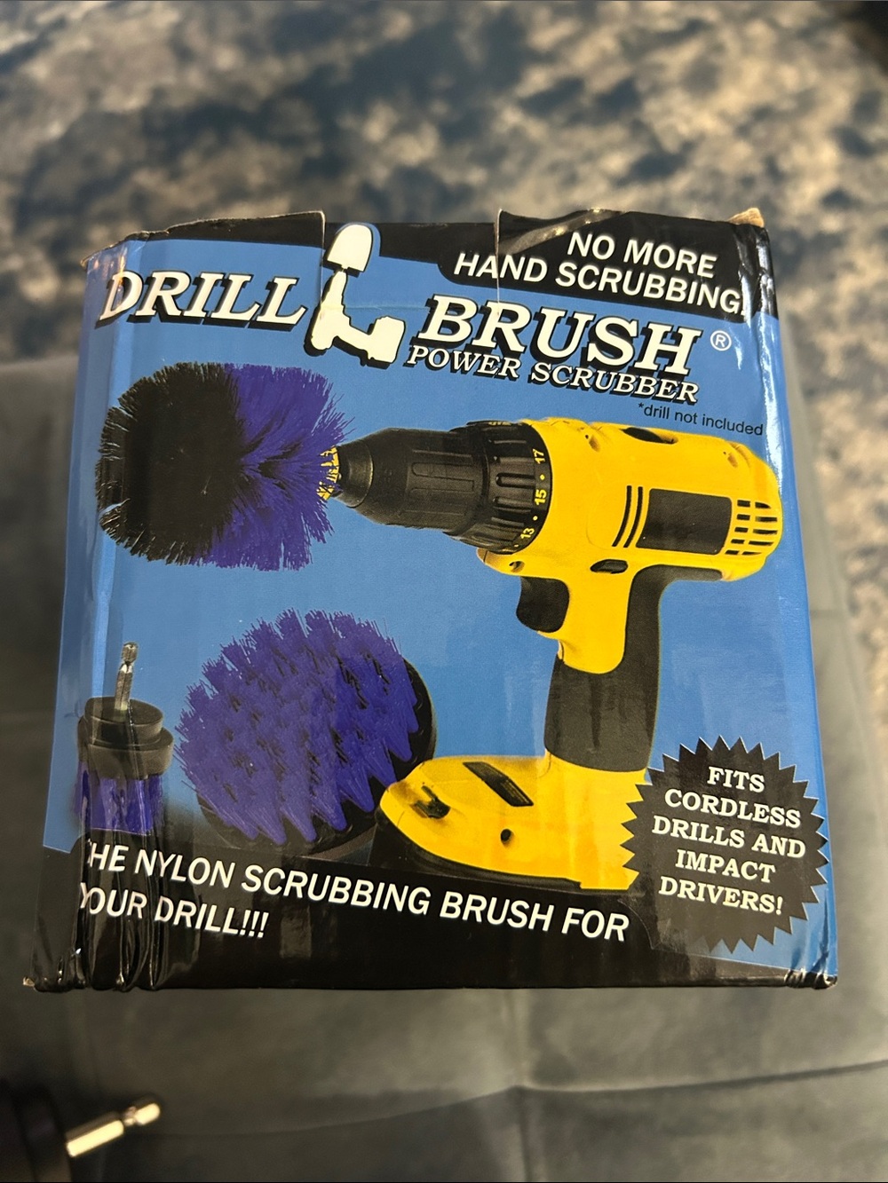 Power Scrubber Nylon Brush Set - Blue/Black